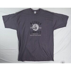Ebbets Field Nevada Lunatics Baseball T-Shirt Made in USA Men's XXL
